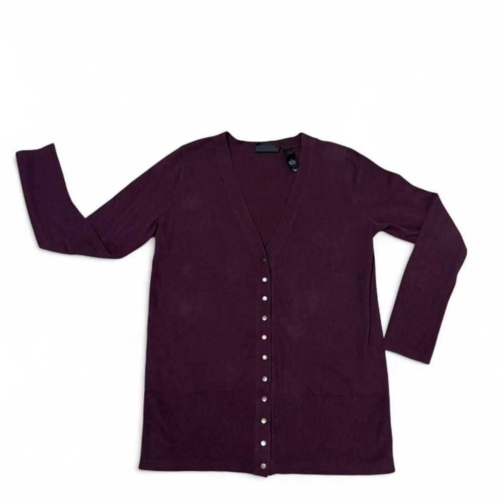 Vintage Axcess brand Wine color long sleeve button up cardigan 100% cotton